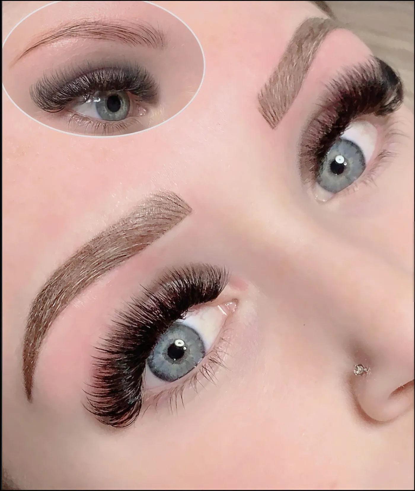 Nano brow tattoo healed result at Prestige Cosmetic Tattoos Osborne Park